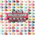 300+ Rolled Flower SVG Bundle